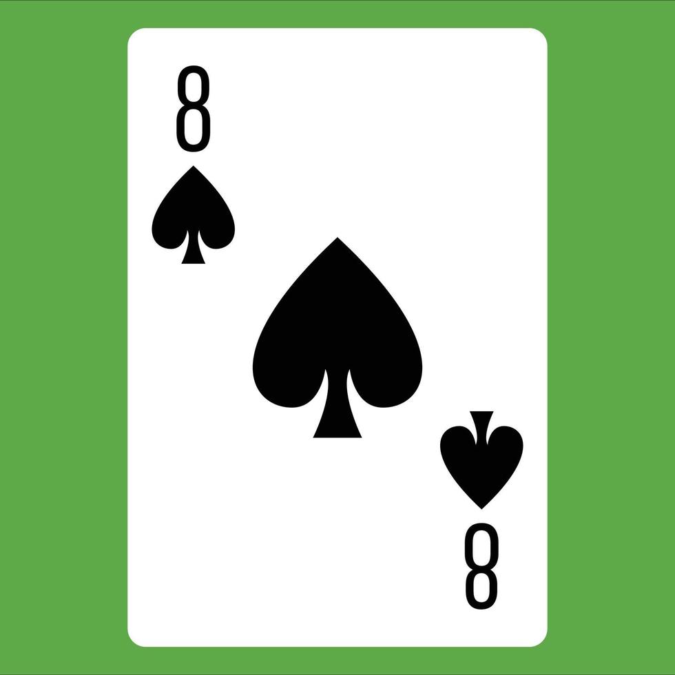 ícone de cor lisa para cartão de pôquer. vetor