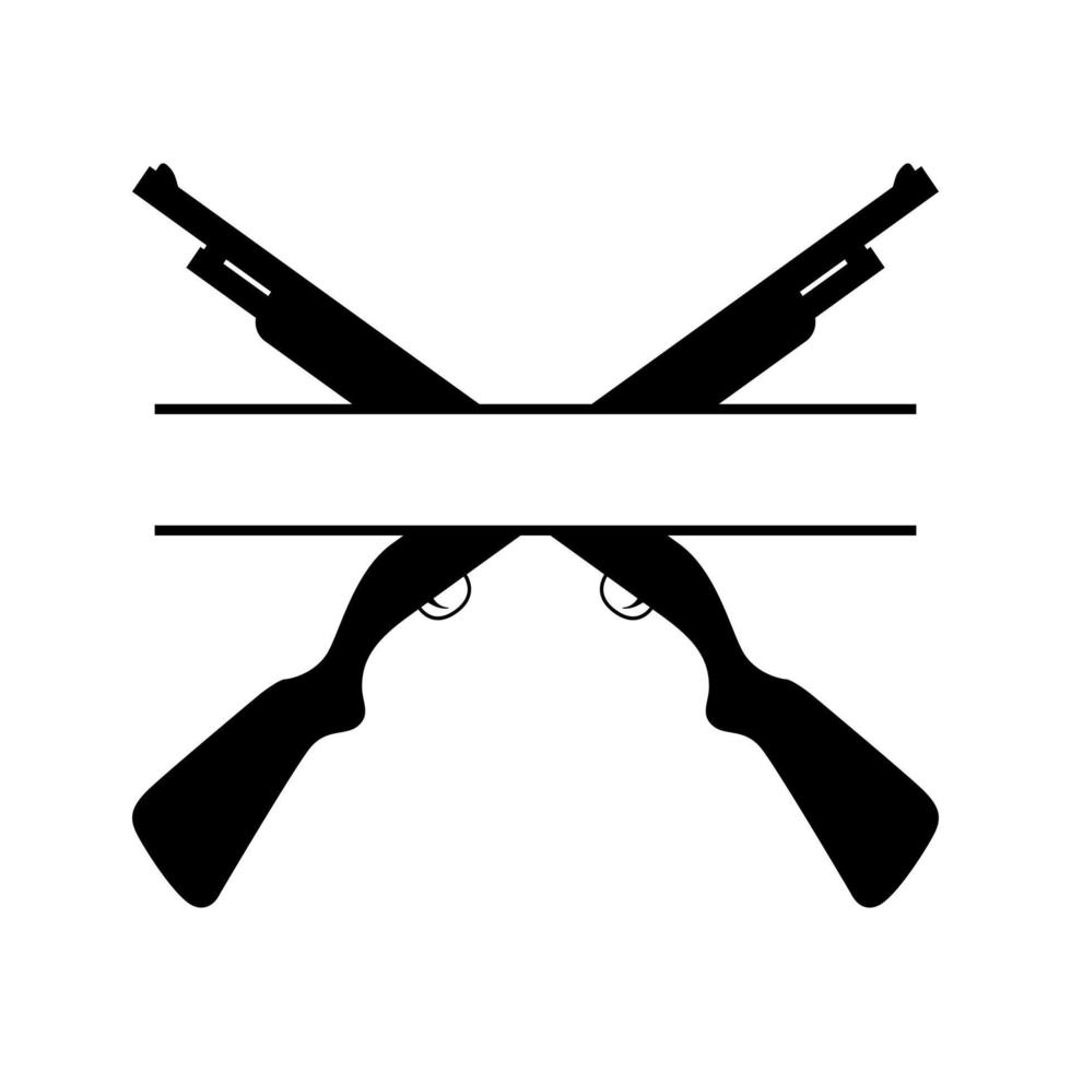 vetor de ícone de espingarda. sinal de ilustração de rifle. símbolo de arma. logotipo de caça.