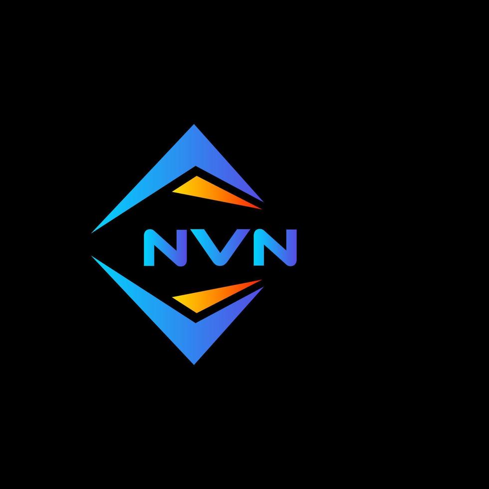 design de logotipo de tecnologia abstrata nvn em fundo preto. conceito de logotipo de carta de iniciais criativas nvn. vetor