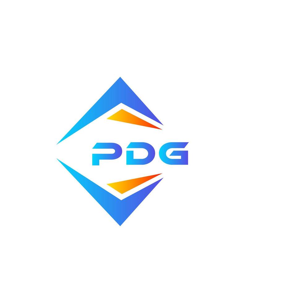 pdg design de logotipo de tecnologia abstrata em fundo branco. pdg conceito criativo do logotipo da carta inicial. vetor