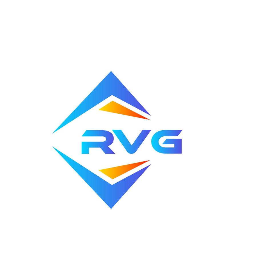 design de logotipo de tecnologia abstrata rvg em fundo branco. conceito criativo do logotipo da carta inicial rvg. vetor