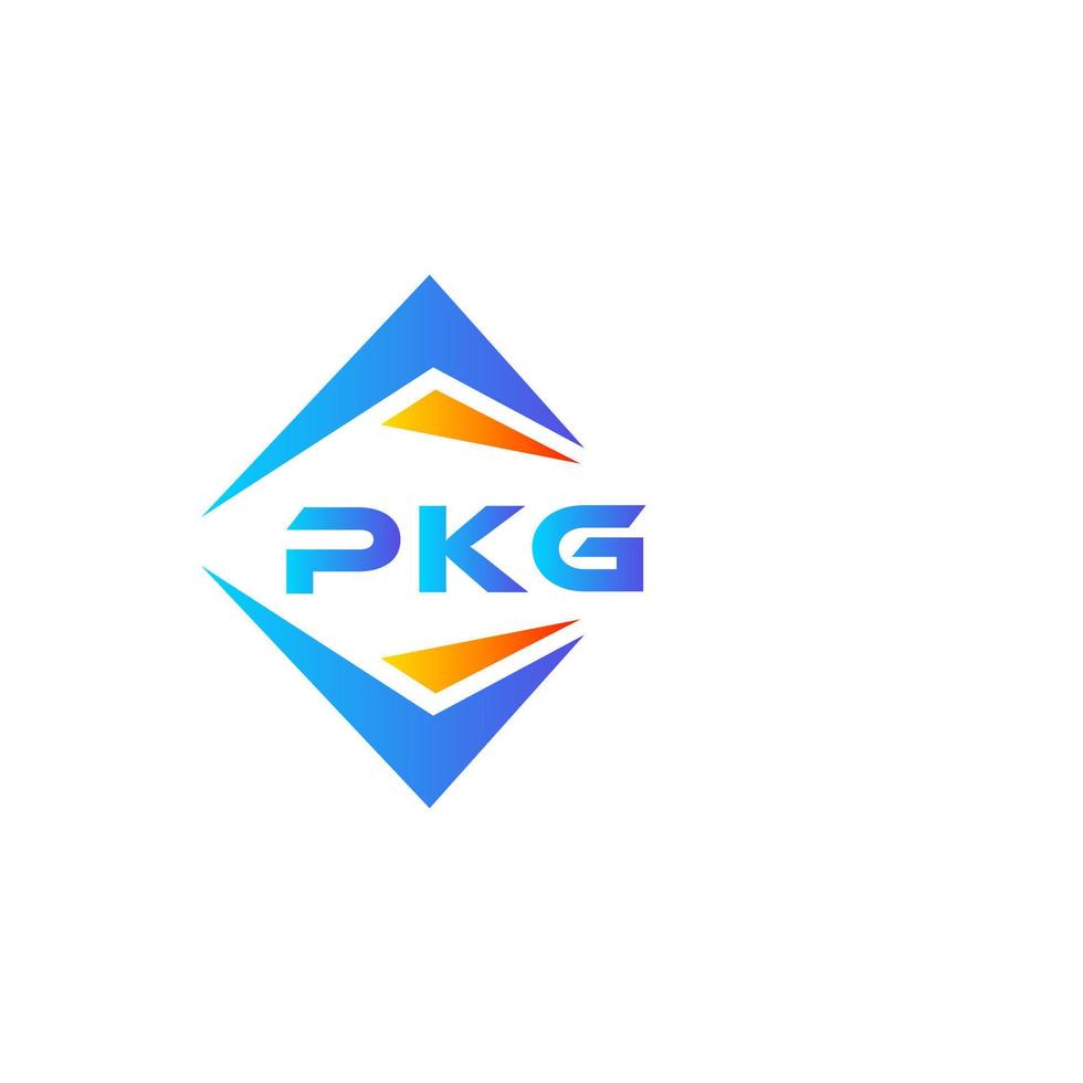 pkg design de logotipo de tecnologia abstrata em fundo branco. conceito criativo do logotipo da carta inicial do pkg. vetor