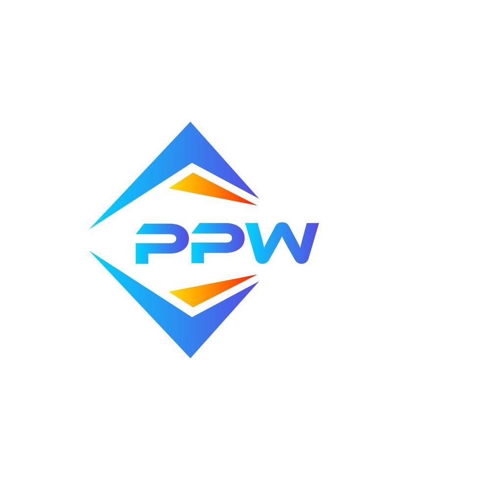 design de logotipo de tecnologia abstrata ppw em fundo branco. conceito de logotipo de carta de iniciais criativas ppw. vetor