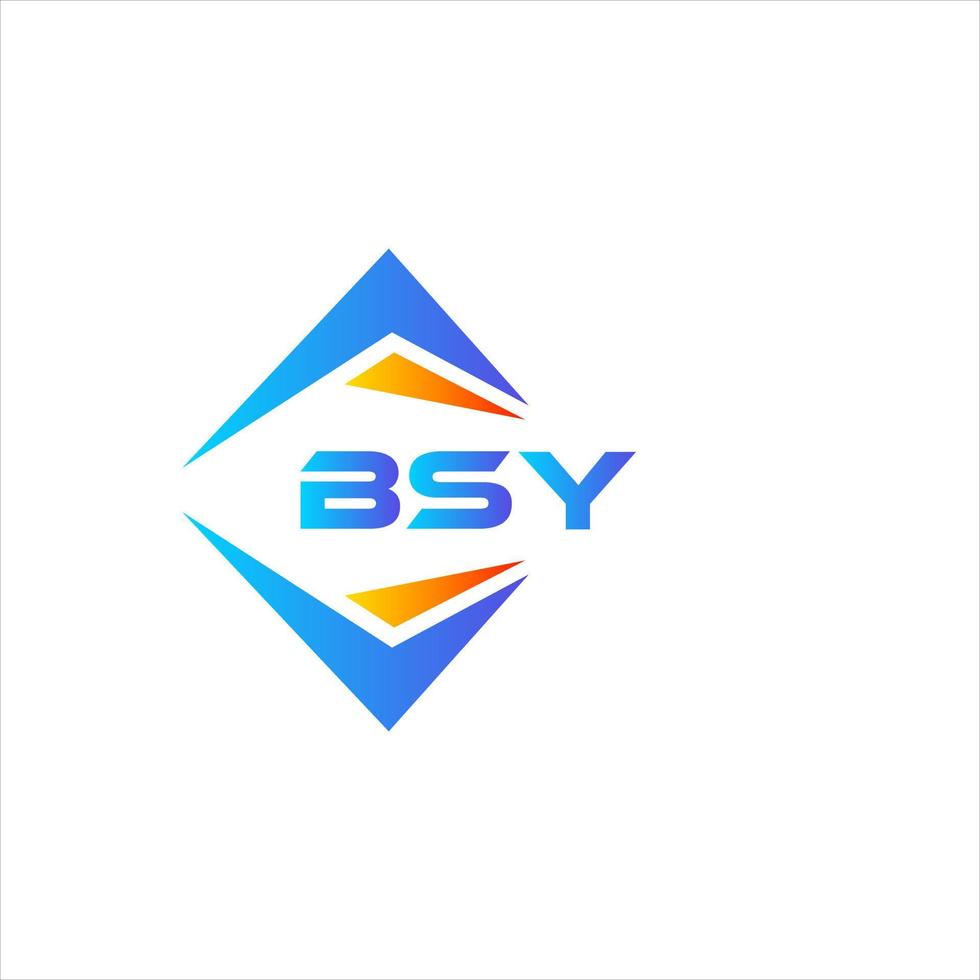 design de logotipo de tecnologia abstrata bsy em fundo branco. conceito de logotipo de letra de iniciais criativas bsy. vetor