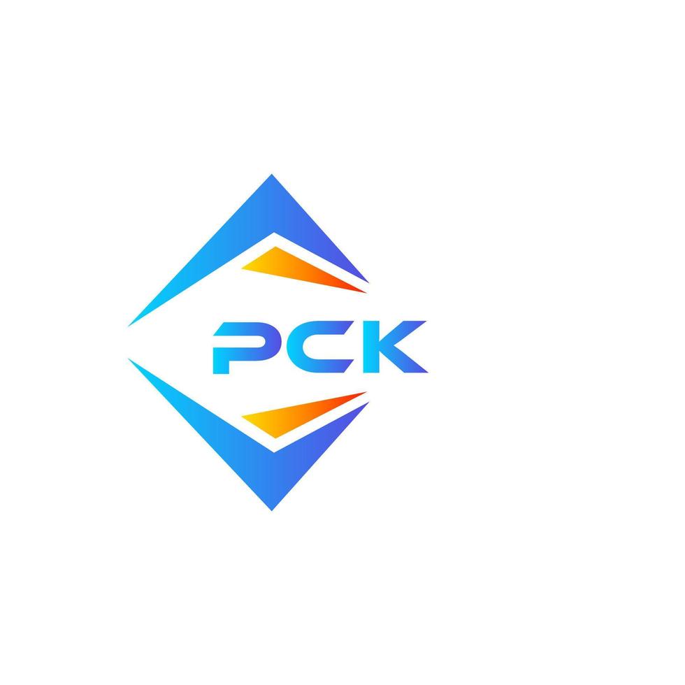 Pck design de logotipo de tecnologia abstrata em fundo branco. conceito de logotipo de carta de iniciais criativas pck. vetor