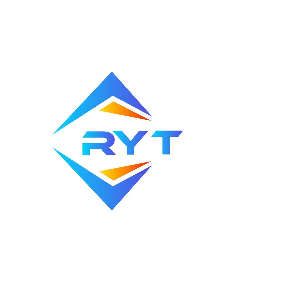 ryt design de logotipo de tecnologia abstrata em fundo branco. conceito de logotipo de carta de iniciais criativas ryt. vetor