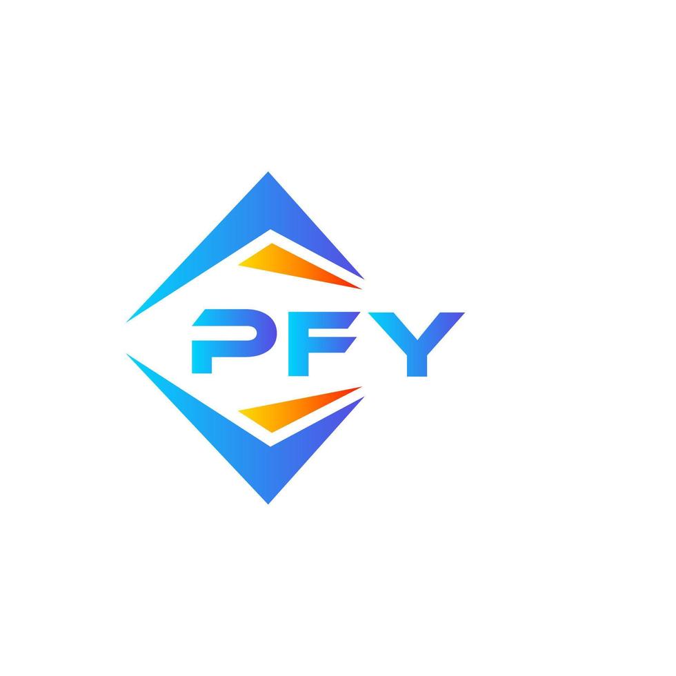pfy design de logotipo de tecnologia abstrata em fundo branco. pfy conceito criativo do logotipo da carta inicial. vetor