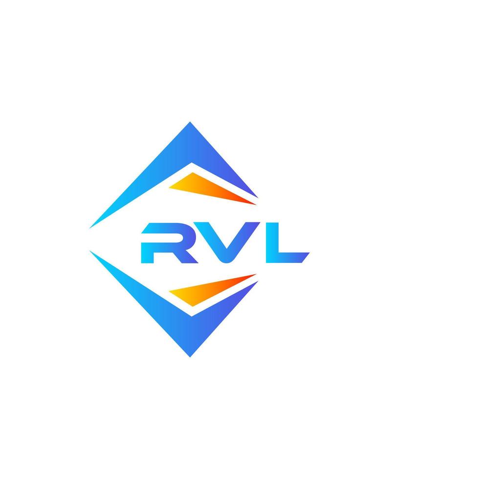 design de logotipo de tecnologia abstrata rvl em fundo branco. conceito criativo do logotipo da carta inicial rvl. vetor