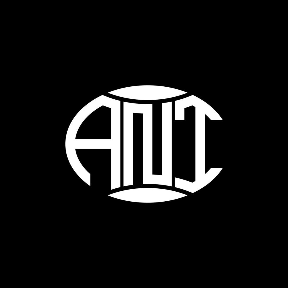 design de logotipo de círculo de monograma abstrato de formiga em fundo preto. logotipo criativo exclusivo da carta inicial. vetor