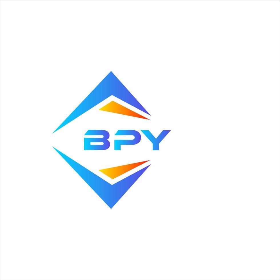 design de logotipo de tecnologia abstrata bpy em fundo branco. conceito de logotipo de carta de iniciais criativas bpy. vetor