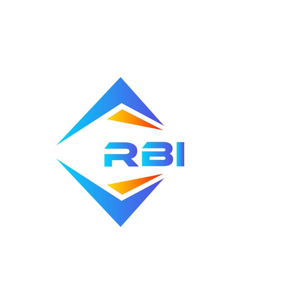 design de logotipo de tecnologia abstrata rbi em fundo branco. conceito de logotipo de carta de iniciais criativas rbi. vetor