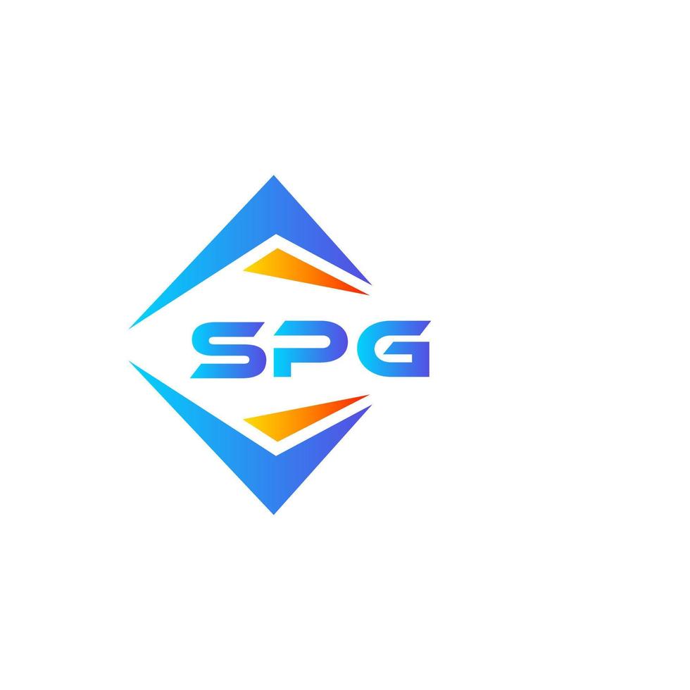 design de logotipo de tecnologia abstrata spg em fundo branco. conceito criativo do logotipo da carta inicial spg. vetor