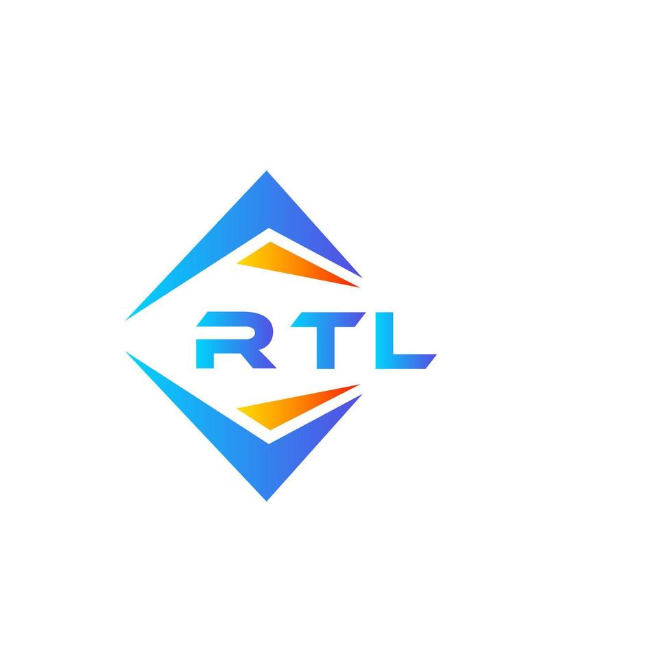 rtl design de logotipo de tecnologia abstrata em fundo branco. conceito de logotipo de carta de iniciais criativas rtl. vetor