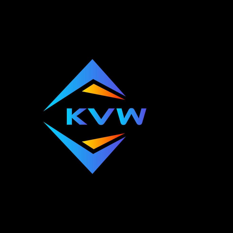 design de logotipo de tecnologia abstrata kvw em fundo preto. kvw conceito criativo do logotipo da carta inicial. vetor