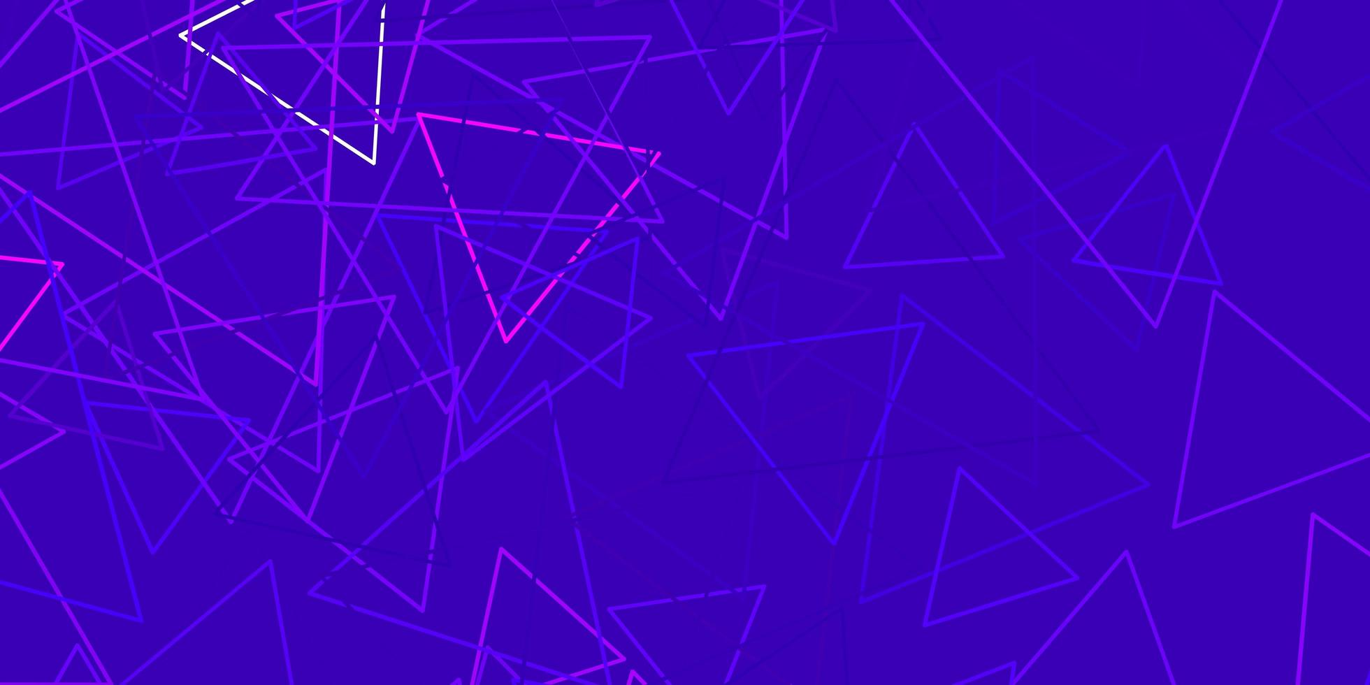 textura vector roxo escuro com triângulos aleatórios.