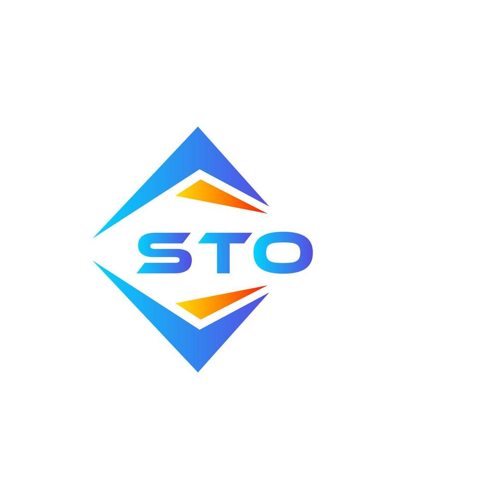 design de logotipo Sto tecnologia abstrata em fundo branco. conceito criativo do logotipo da carta inicial sto. vetor