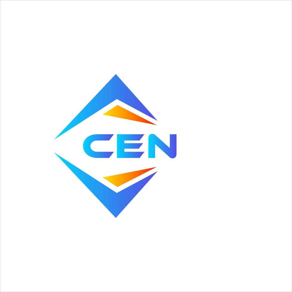 cen design de logotipo de tecnologia abstrata em fundo branco. conceito criativo do logotipo da carta inicial do cen. vetor