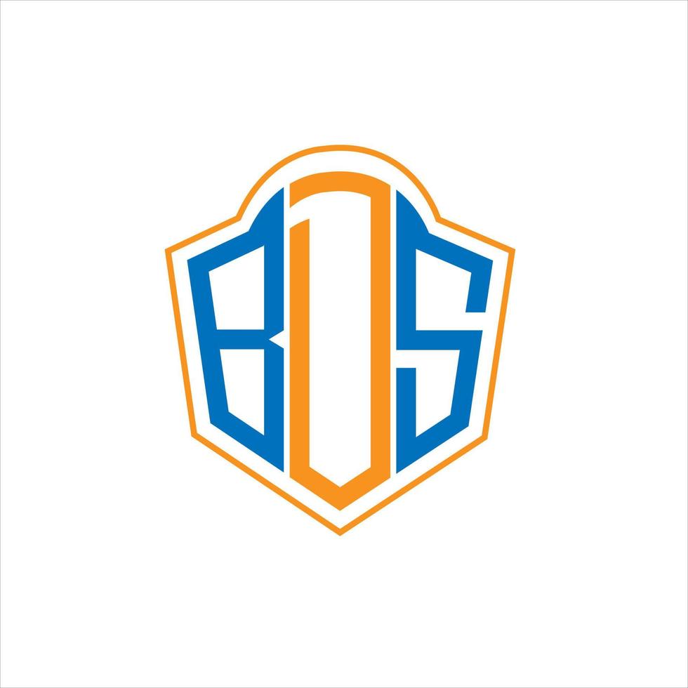 design de logotipo de escudo de monograma abstrato bds em fundo branco. logotipo da carta inicial criativa bds. vetor