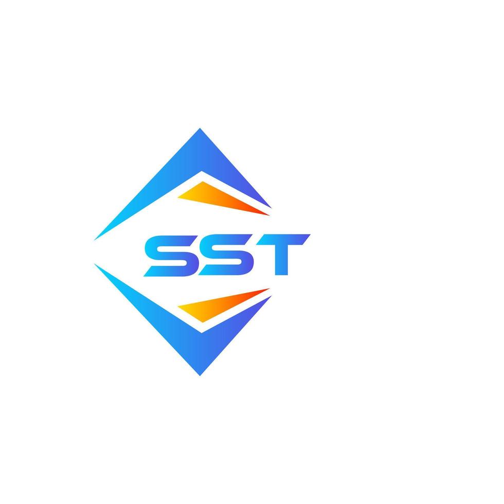 sst design de logotipo de tecnologia abstrata em fundo branco. sst conceito criativo do logotipo da carta inicial. vetor