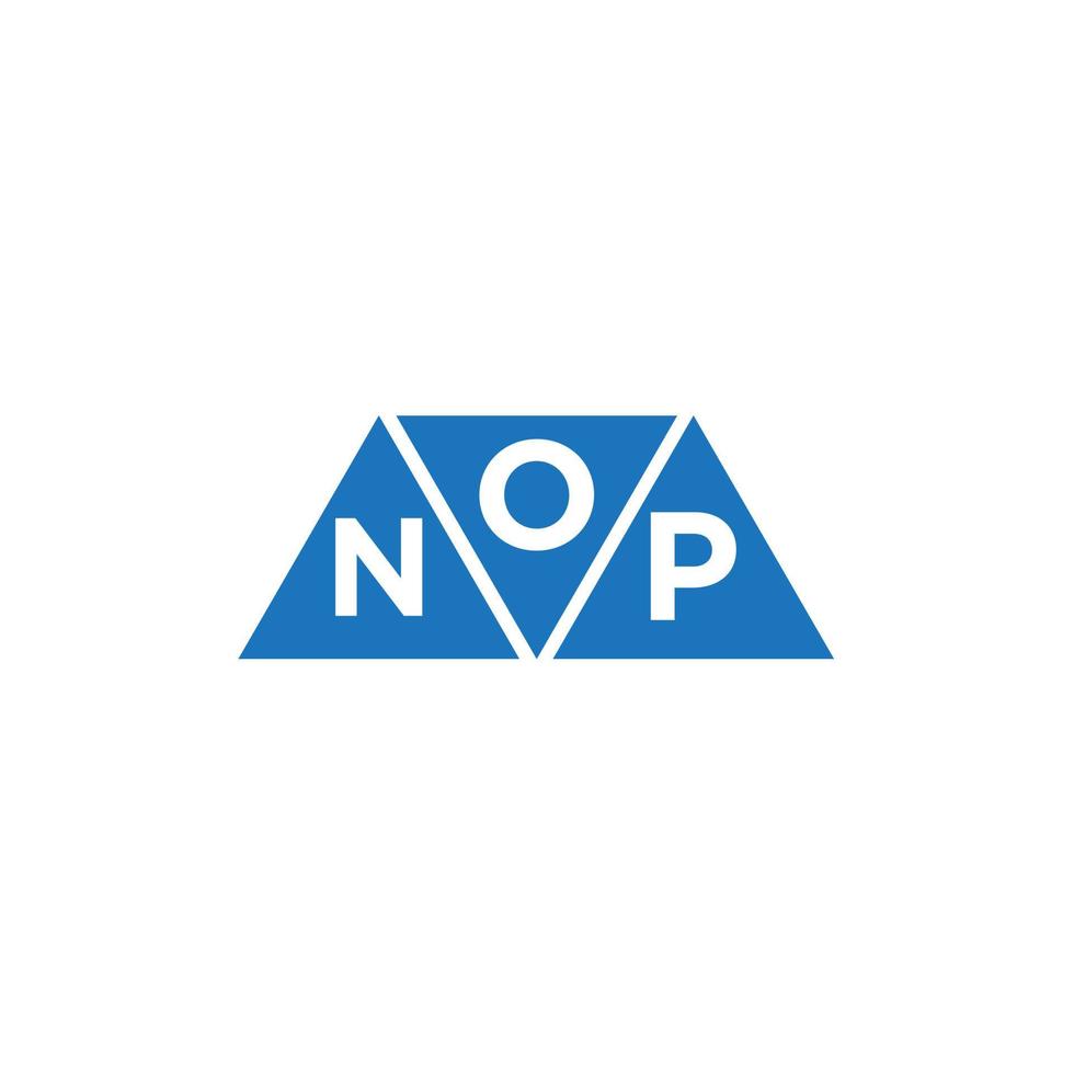 onp design de logotipo inicial abstrato em fundo branco. onp conceito criativo do logotipo da carta inicial. vetor