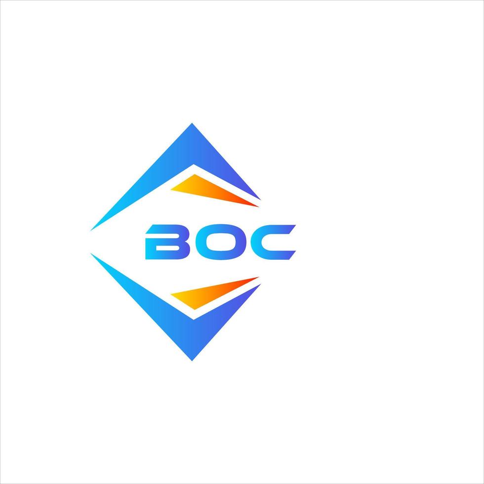 boc design de logotipo de tecnologia abstrata em fundo branco. conceito de logotipo de carta de iniciais criativas boc. vetor