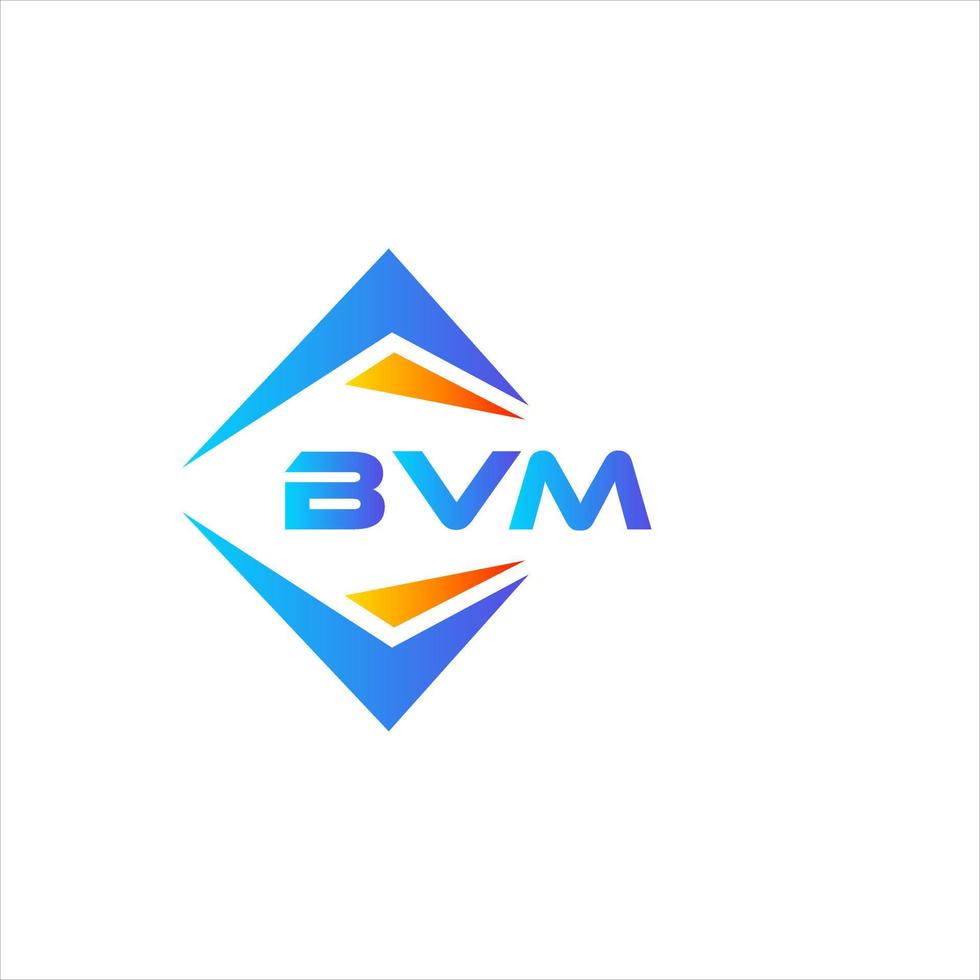 bvm design de logotipo de tecnologia abstrata em fundo branco. conceito de logotipo de carta de iniciais criativas bvm. vetor