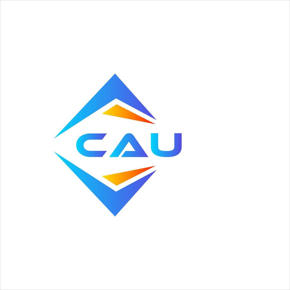 design de logotipo de tecnologia abstrata cau sobre fundo branco. cau conceito de logotipo de carta de iniciais criativas. vetor