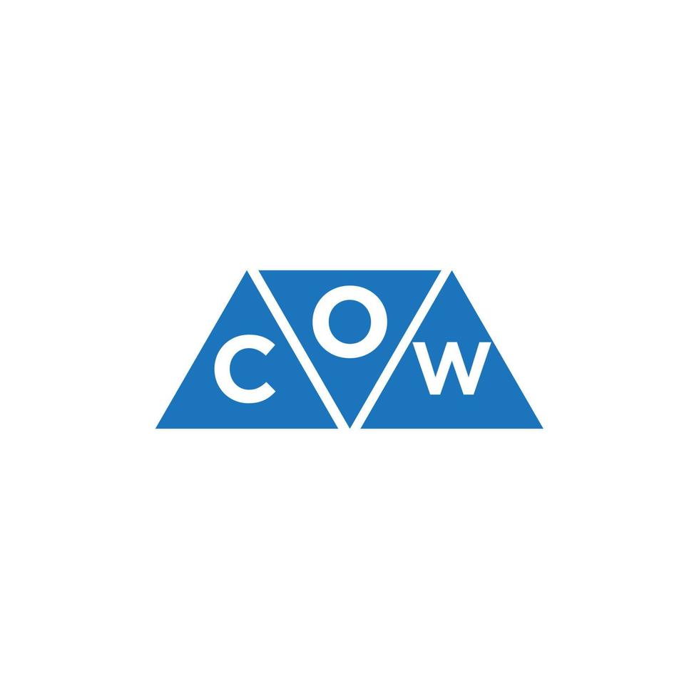 design de logotipo inicial abstrato ocw em fundo branco. conceito criativo do logotipo da carta inicial ocw. vetor