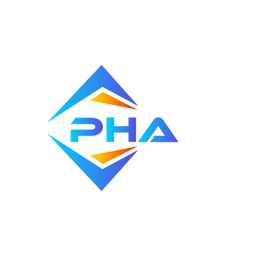 design de logotipo de tecnologia abstrata pha em fundo branco. conceito criativo do logotipo da carta inicial pha. vetor