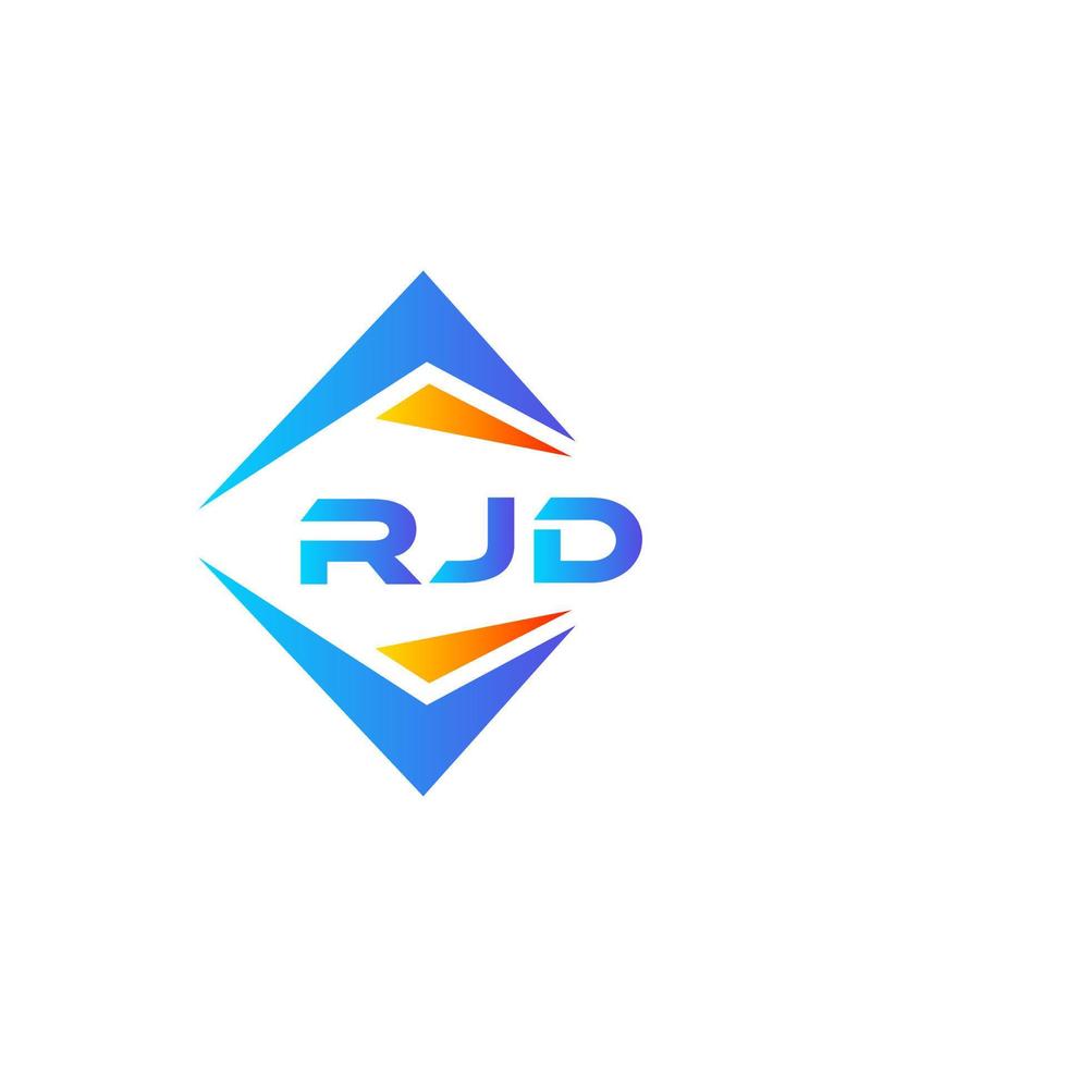 design de logotipo de tecnologia abstrata rjd em fundo branco. conceito criativo do logotipo da carta inicial rjd. vetor