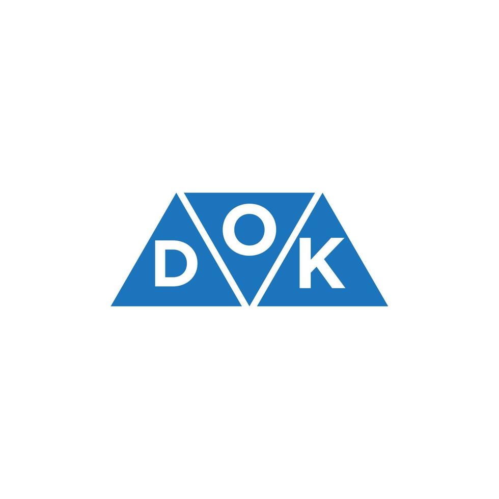 design de logotipo inicial abstrato odk em fundo branco. conceito de logotipo de carta de iniciais criativas odk. vetor