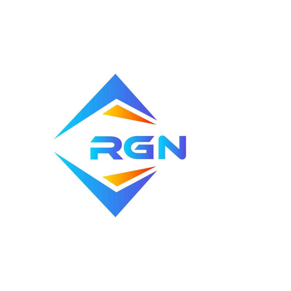 design de logotipo de tecnologia abstrata rgn em fundo branco. conceito criativo do logotipo da carta inicial rgn. vetor