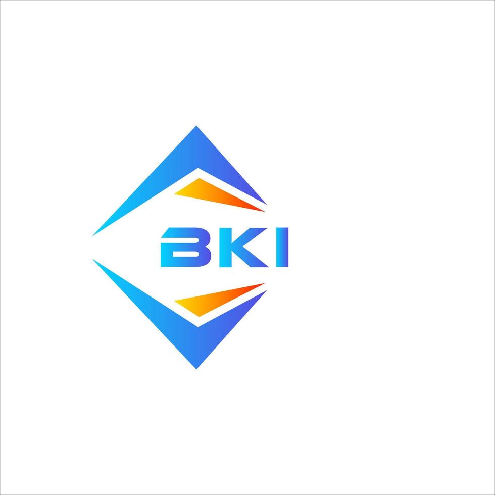 bki design de logotipo de tecnologia abstrata em fundo branco. conceito de logotipo de carta de iniciais criativas bki. vetor