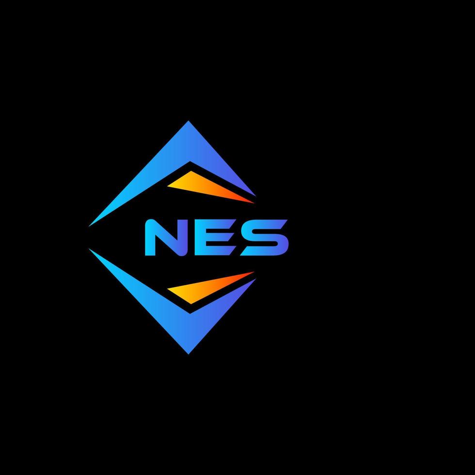 design de logotipo de tecnologia abstrata nes em fundo preto. nes letras iniciais criativas logotipo concept.nes design de logotipo de tecnologia abstrata em fundo preto. conceito de logotipo de carta de iniciais criativas nes. vetor