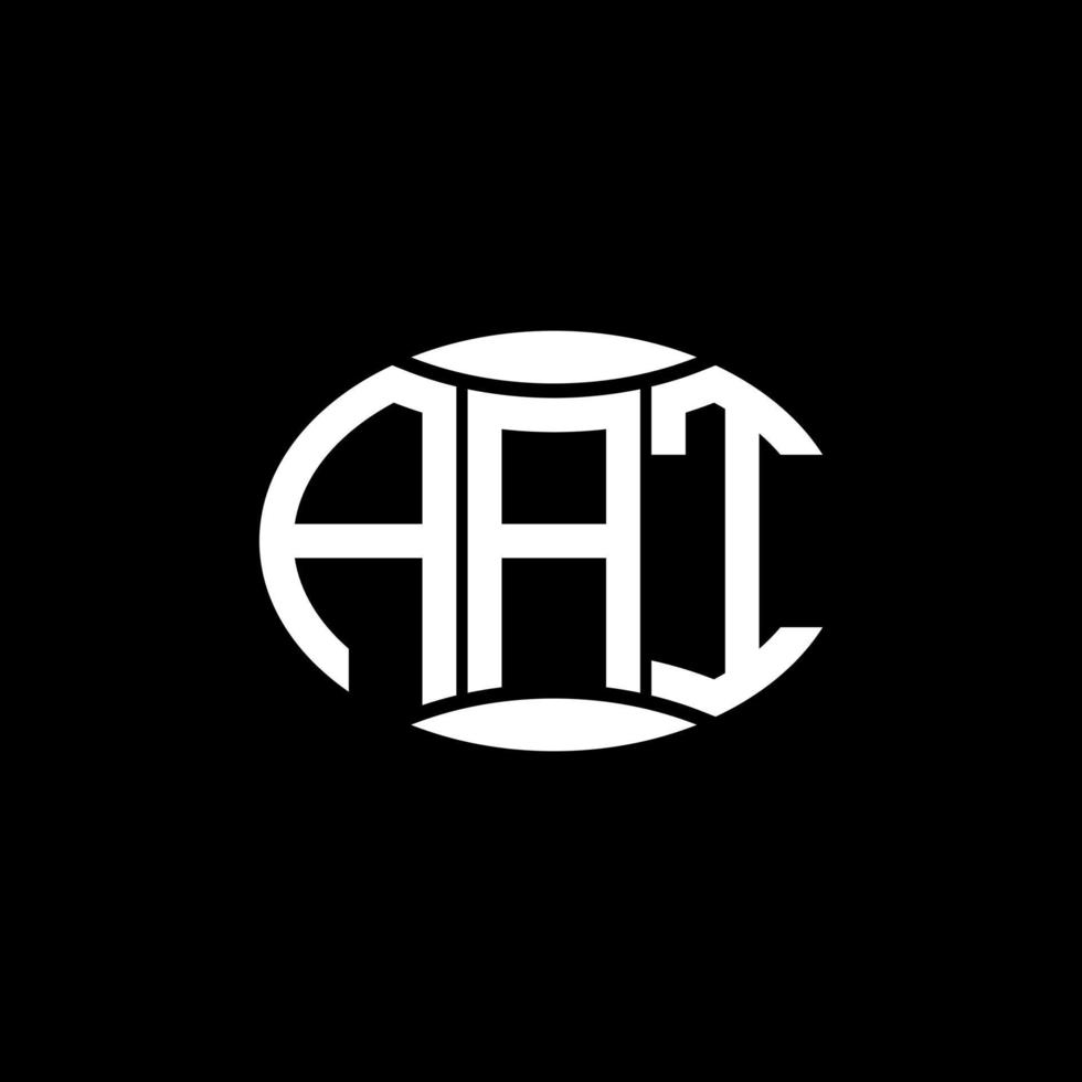 design de logotipo de círculo de monograma abstrato aat em fundo preto. um logotipo criativo exclusivo da letra inicial. vetor