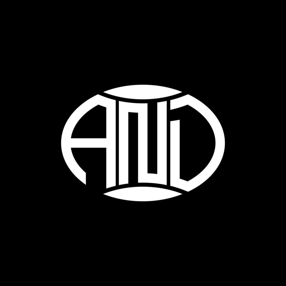 e design de logotipo de círculo de monograma abstrato em fundo preto. e logotipo criativo exclusivo da letra inicial. vetor