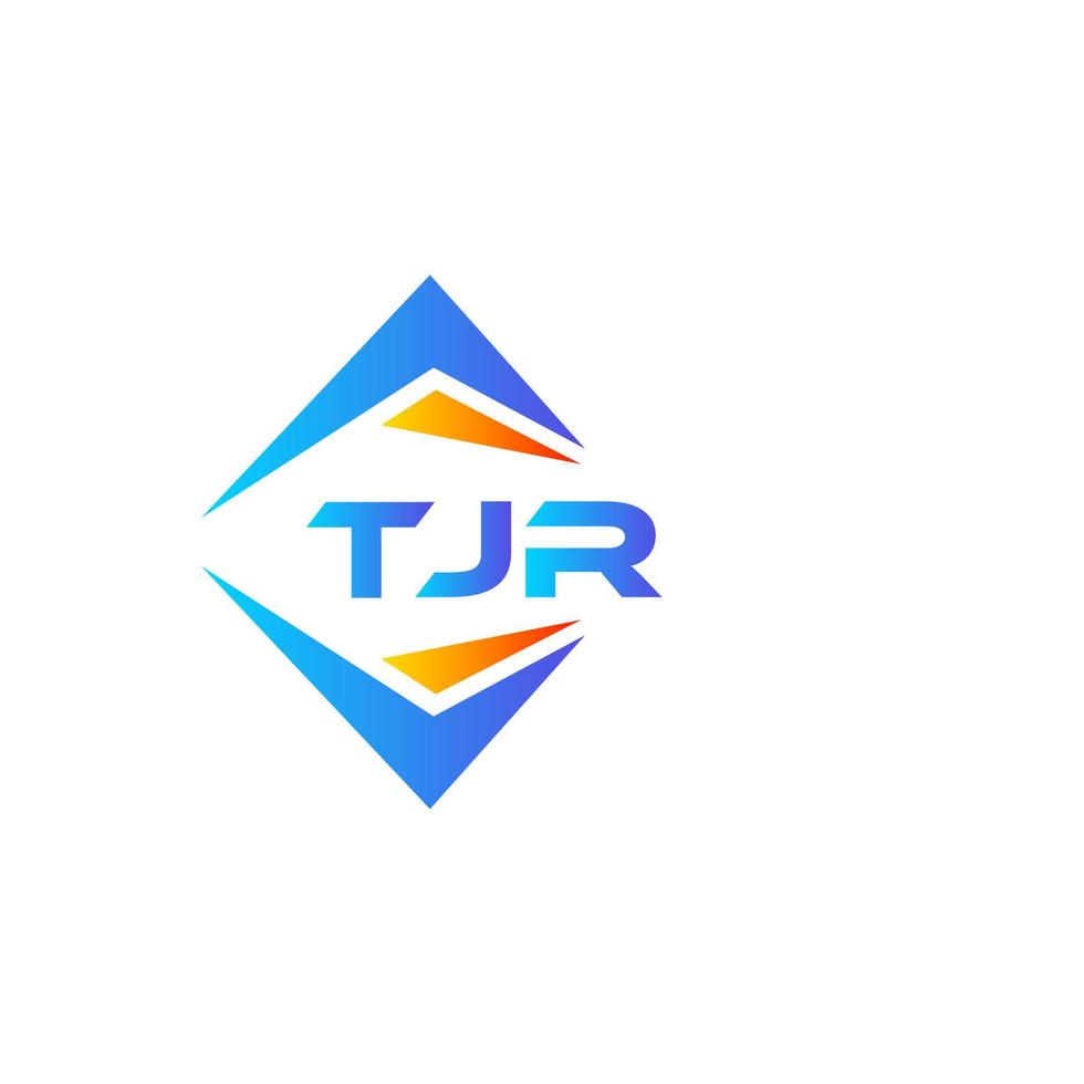 tjr design de logotipo de tecnologia abstrata em fundo branco. conceito de logotipo de carta de iniciais criativas tjr. vetor