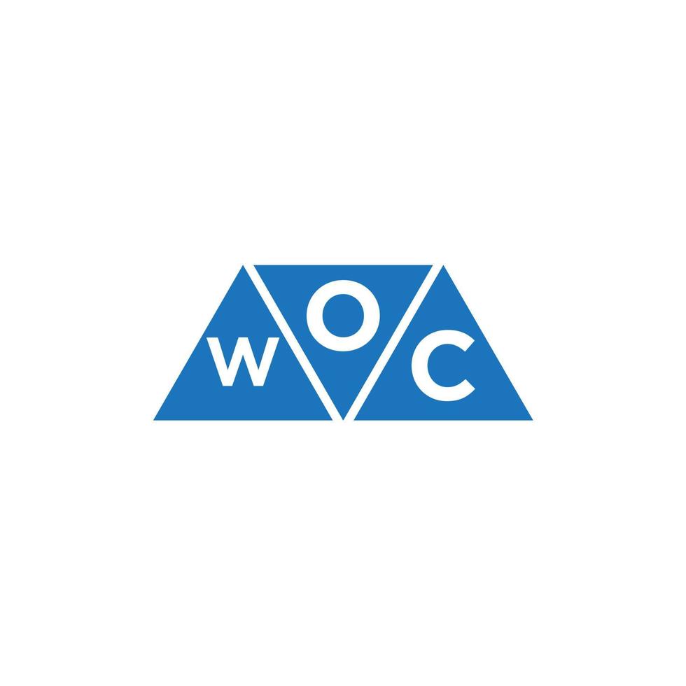 design de logotipo inicial abstrato owc em fundo branco. conceito de logotipo de carta de iniciais criativas owc. vetor