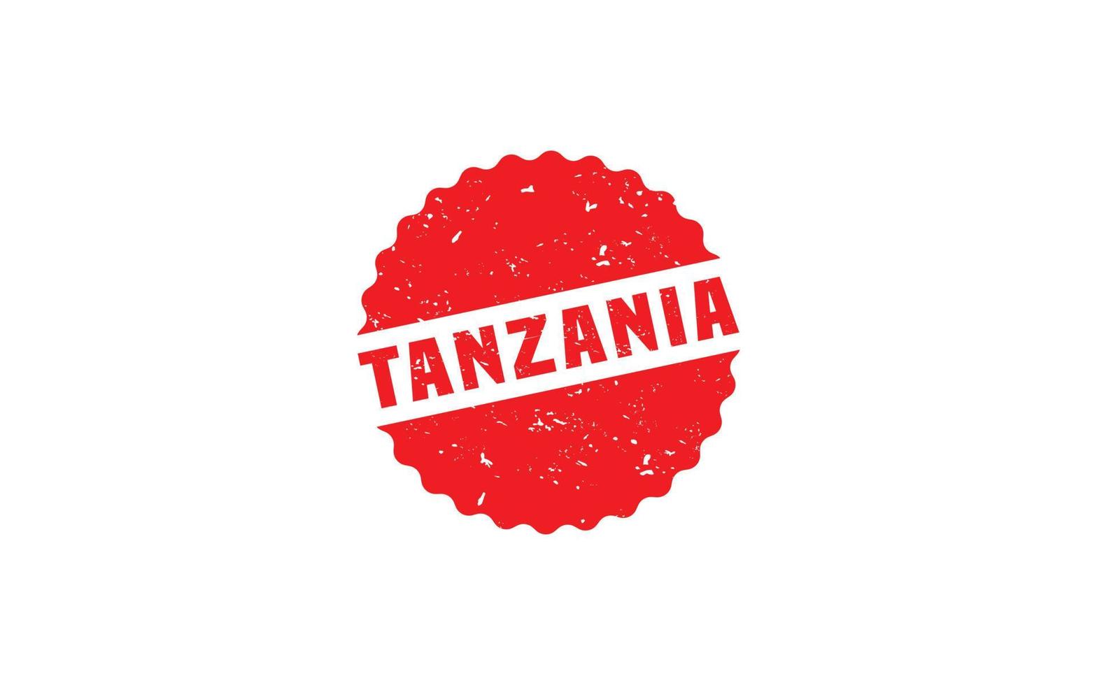 carimbo de borracha da Tanzânia com estilo grunge em fundo branco vetor