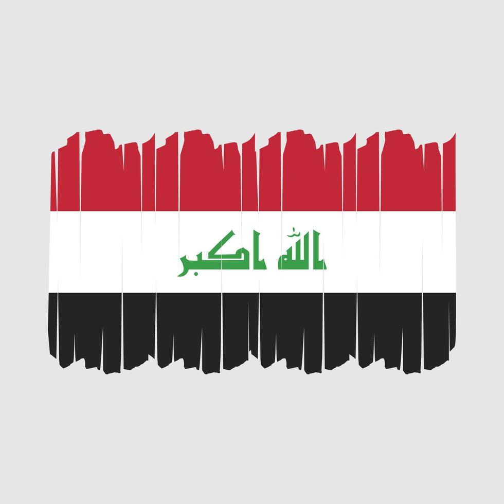 pinceladas de bandeira do iraque vetor