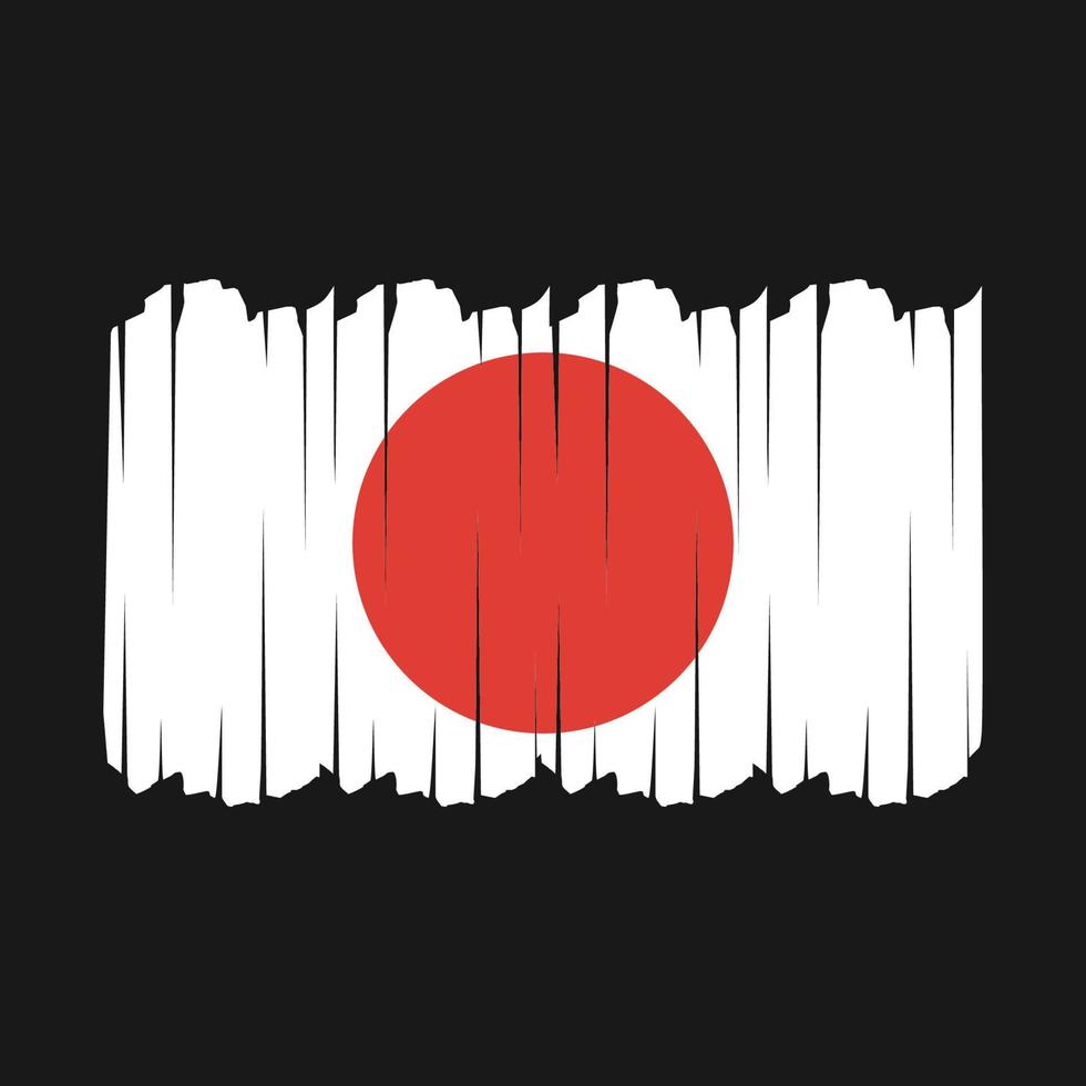 pinceladas de bandeira do japão vetor