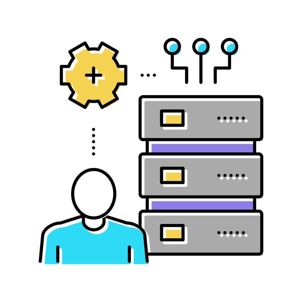 ilustração em vetor ícone de cor do sistema administrador