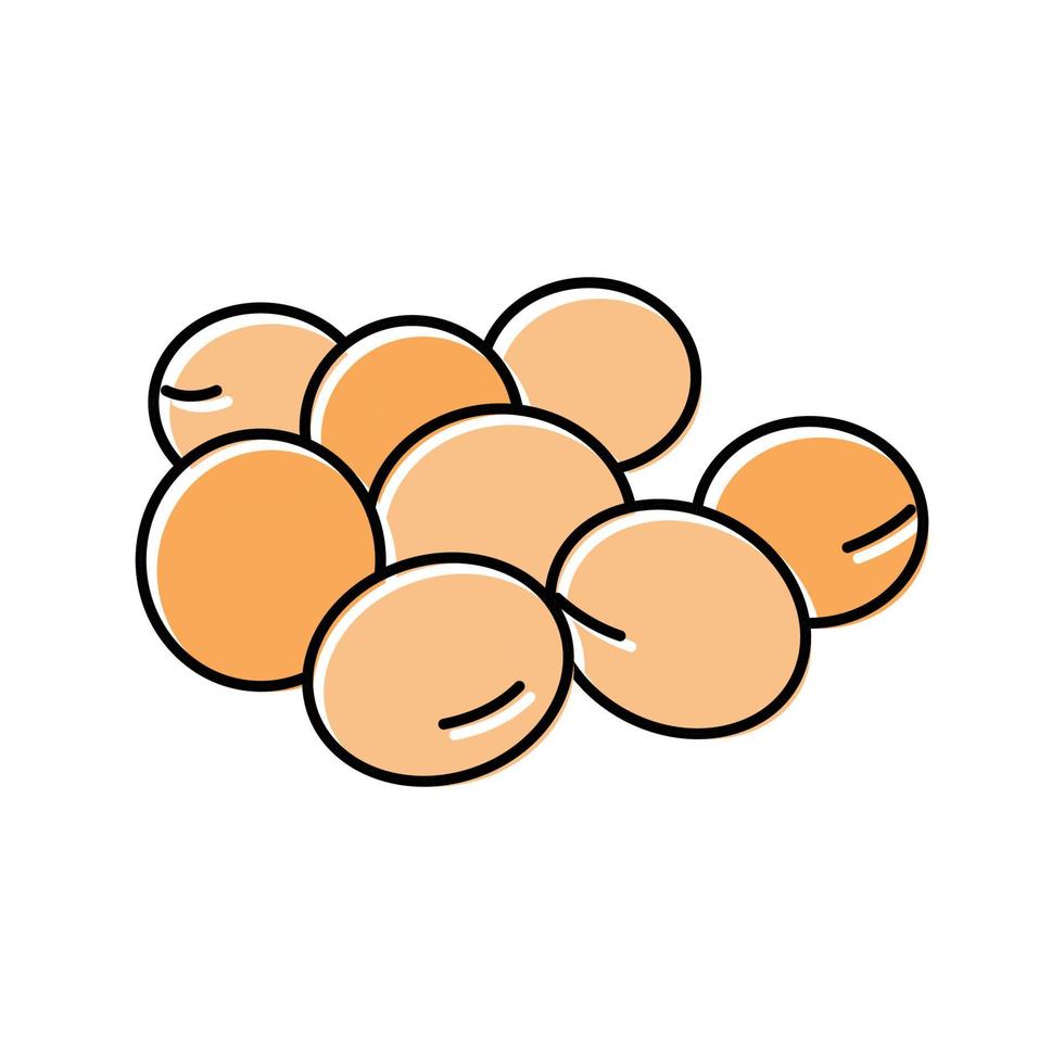 ilustração em vetor ícone de cor seca de grãos de soja