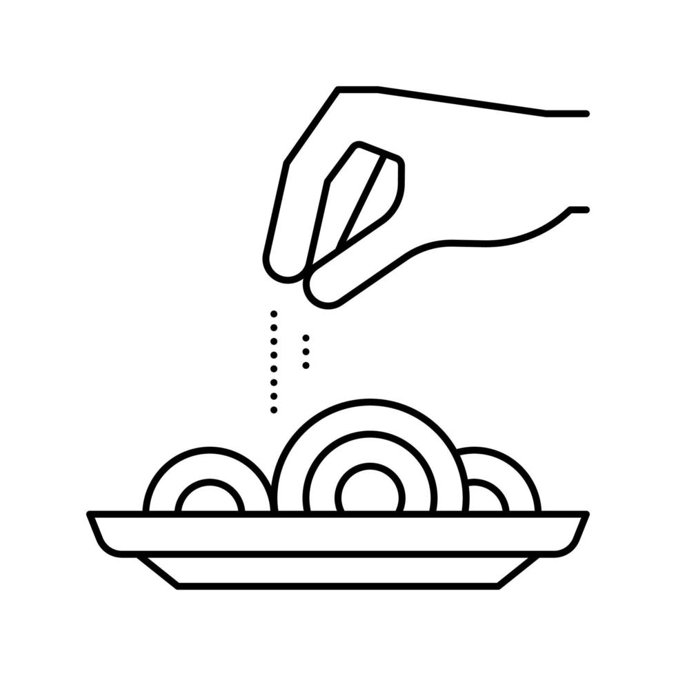 ilustração vetorial de ícone de linha de prato aromatizante vetor