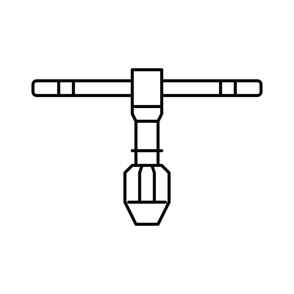 ilustração em vetor ícone de linha de ferramenta de chave inglesa
