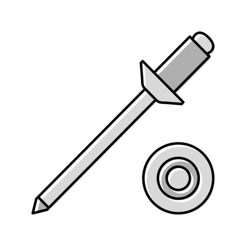 ilustração em vetor ícone de cor de parafuso de rebite