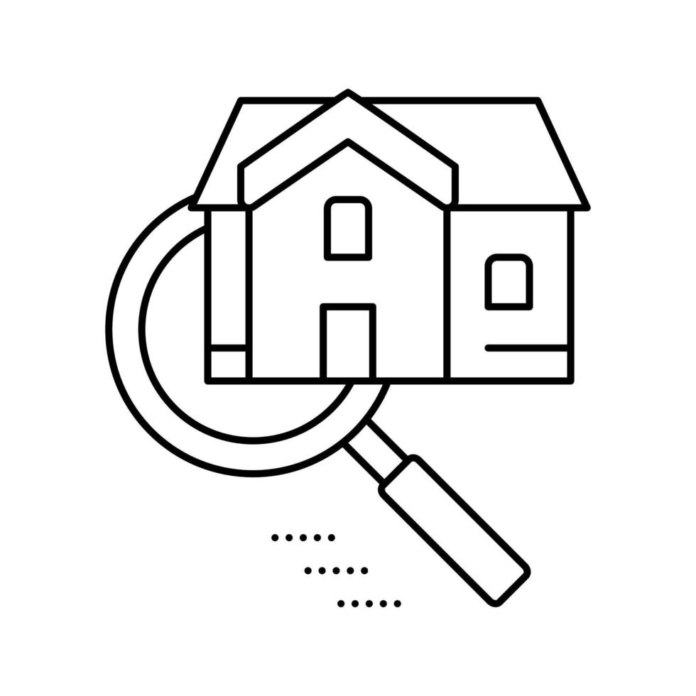 calculando a ilustração vetorial de ícone de linha de hipoteca vetor
