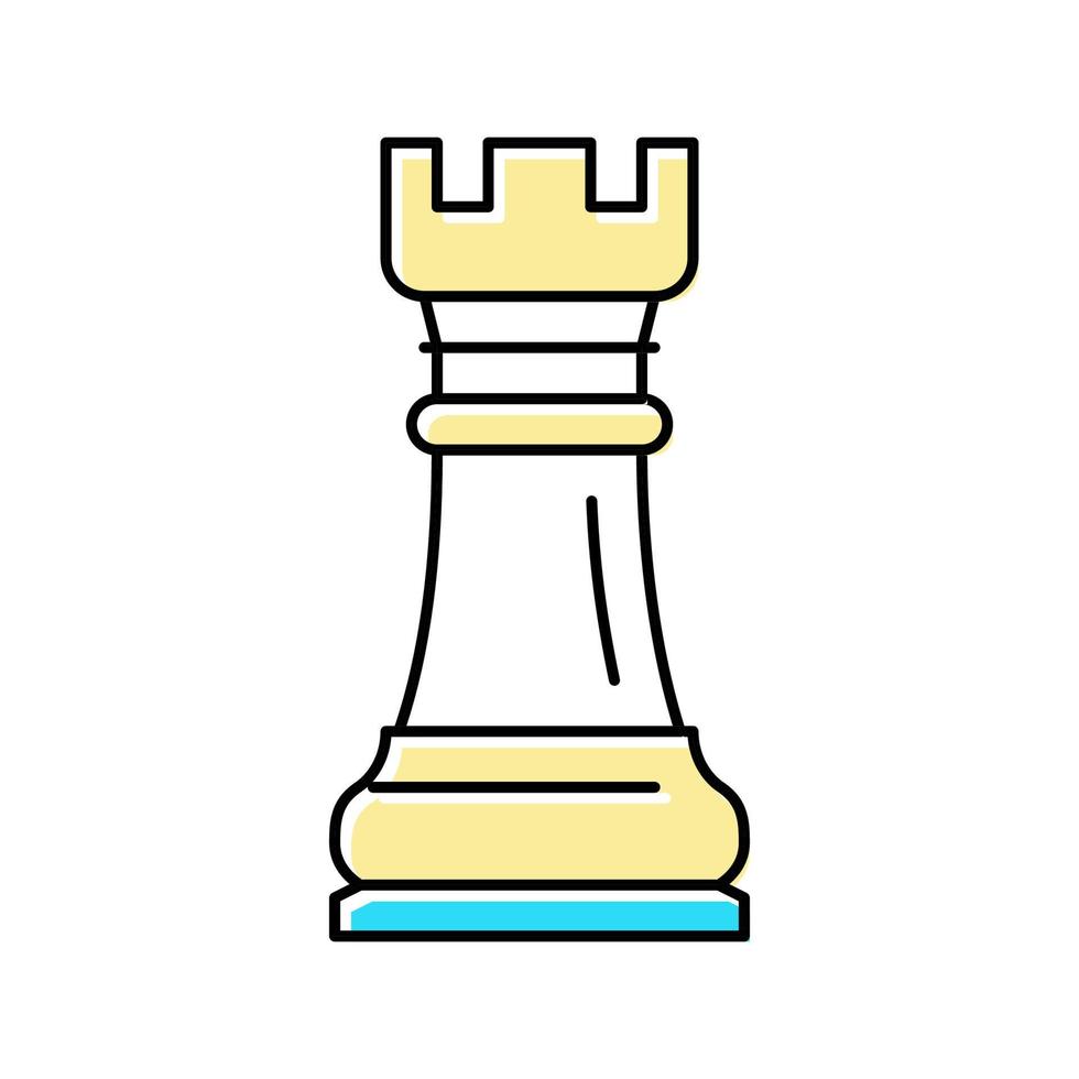 ilustração vetorial de ícone de cor de xadrez de elefante vetor