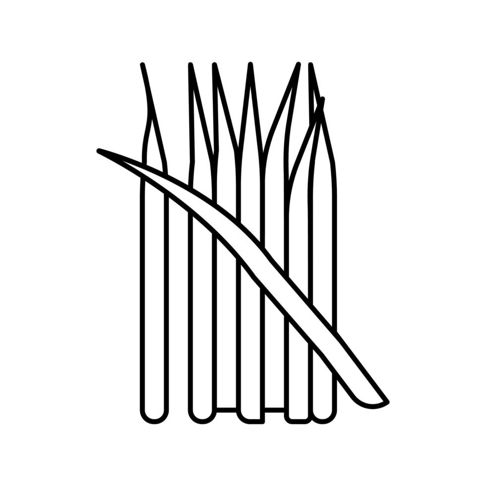 ilustração em vetor ícone de linha de cebola verde crescente