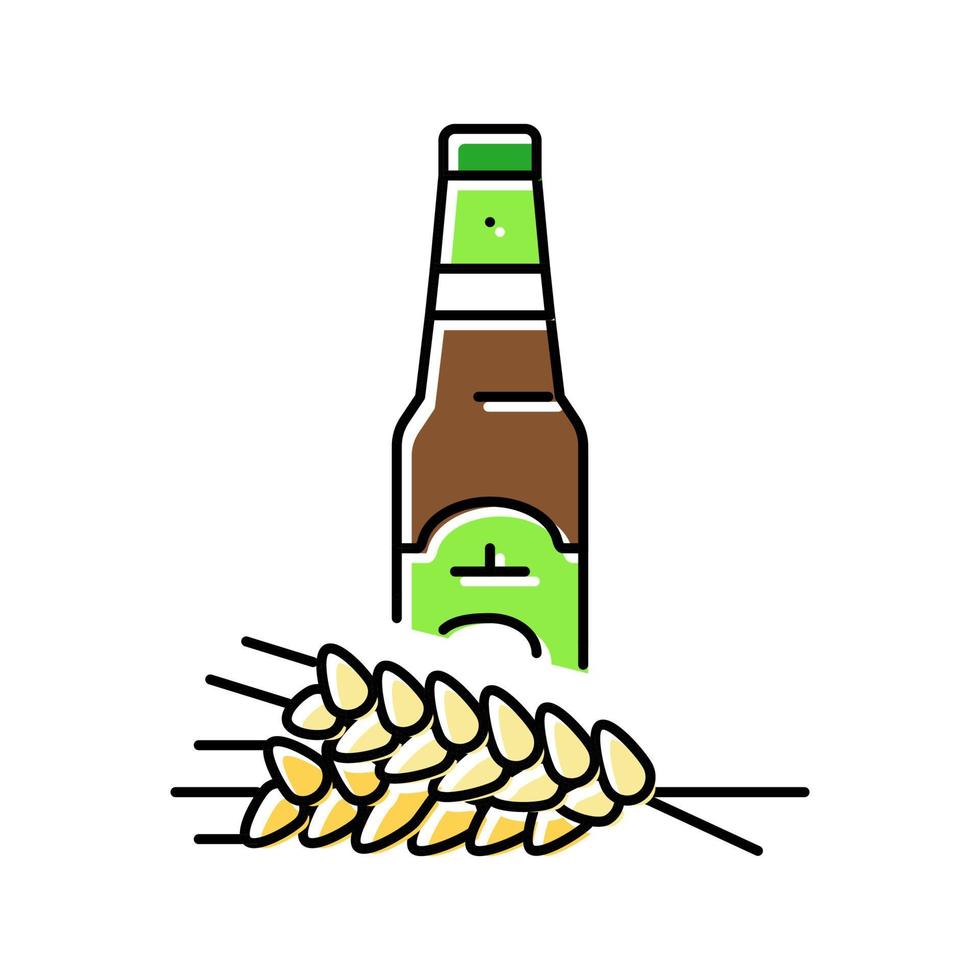 ilustração em vetor ícone de cor de orelha de cevada de cerveja